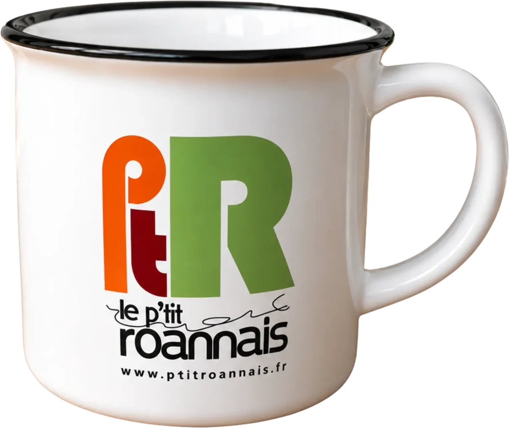 Mug émaillé personnalisé Le P'tit Roannais